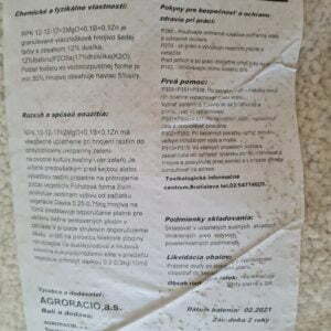 NPK 12-12-17+2MgO+0,1Bór+0,1Zn - Agroracio 25 KG