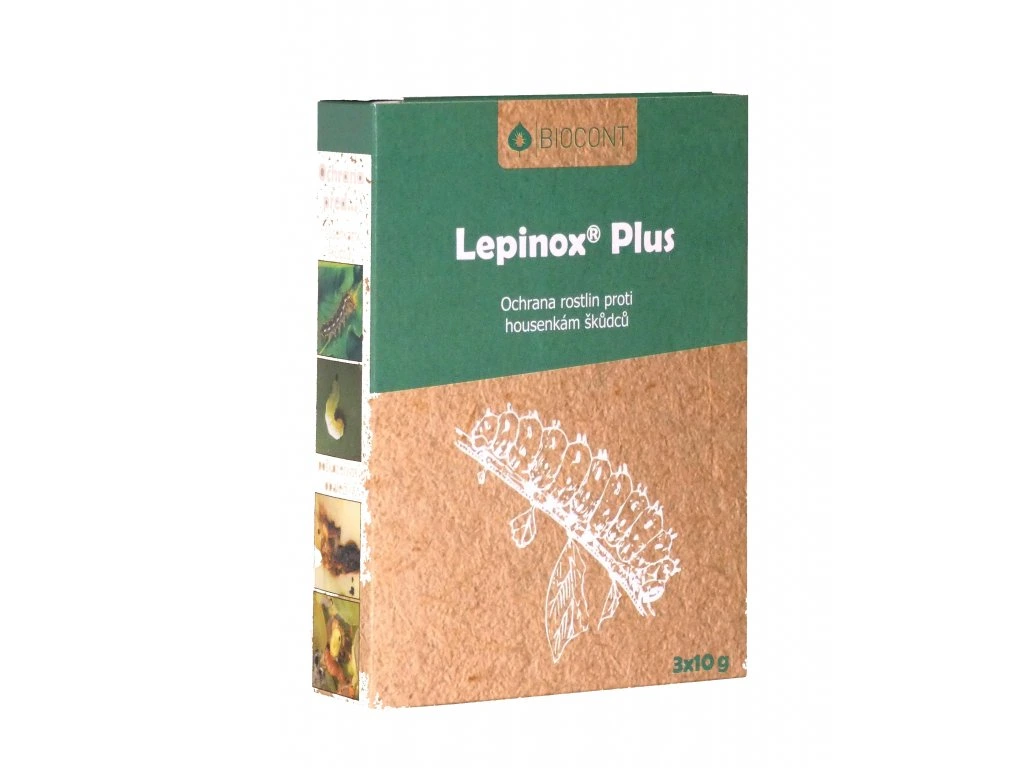 Lepinox Plus - bio prípravok proti húseniciam škodcov - Biocont - ochrana rastlín - 3 x 10 g